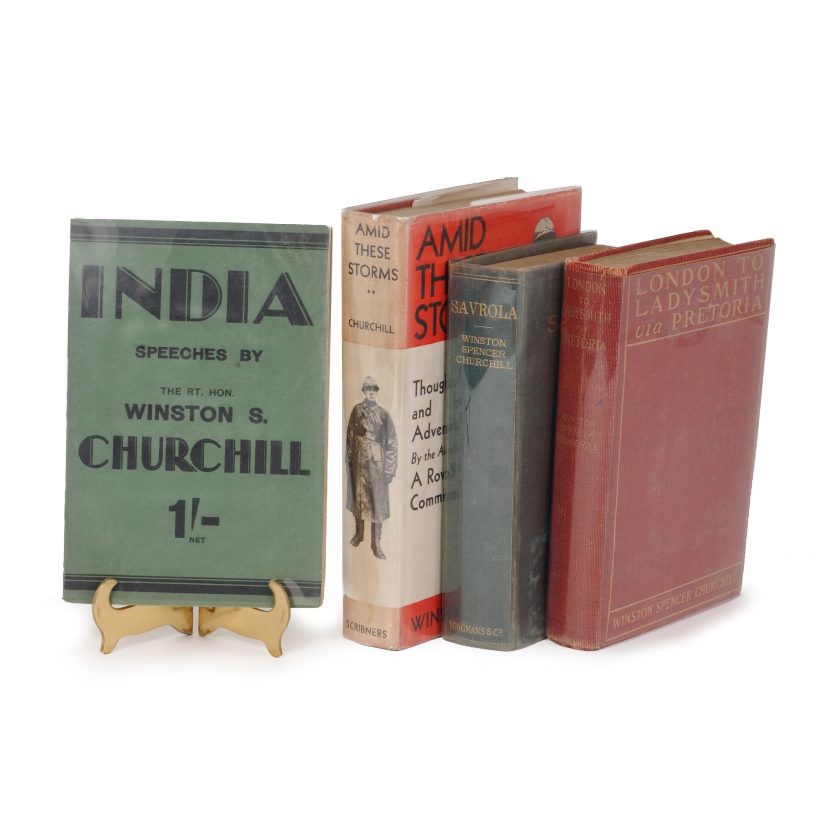 Appraisal: Four Pre-War Titles by Winston S Churchill to include Savrola