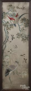 Appraisal: Oriental silkwork panel th c '' x ''