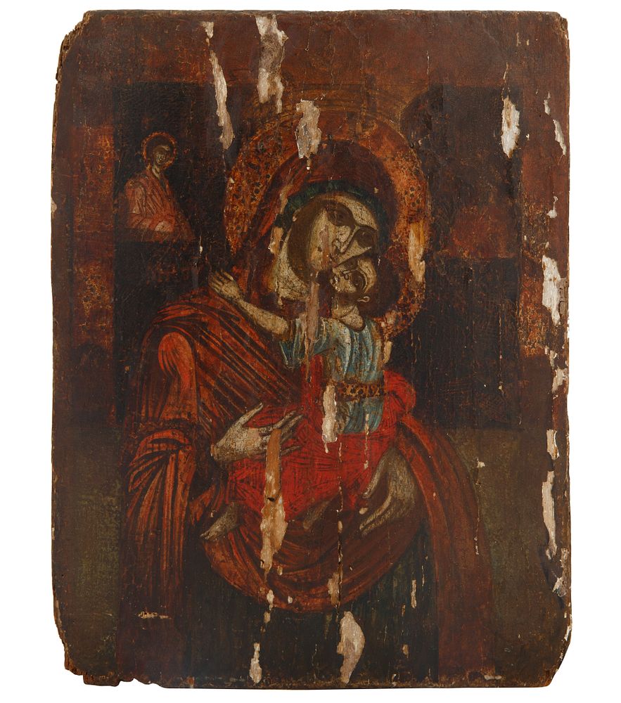 Appraisal: A TH CENTURY GREEK ICON OF THE MOTHER OF GOD