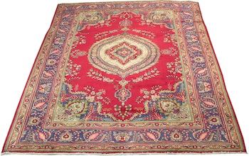 Appraisal: A Tabriz Carpet Approx '- x '- Medium thick and