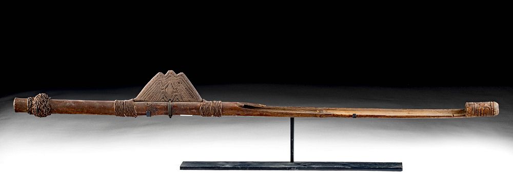 Appraisal: th C Papua New Guinea Bamboo Spear Thrower Guide First