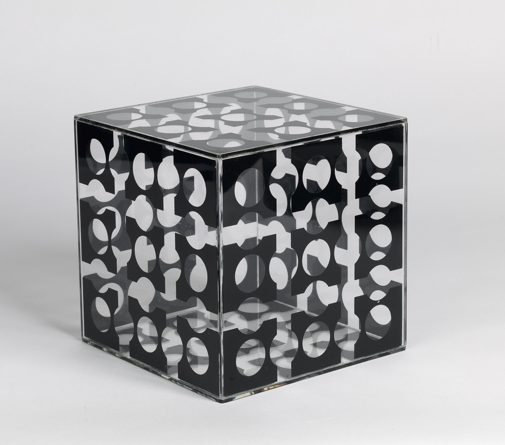 Appraisal: VICTOR VASARELY Cube Plexiglas multiple circa x x mm x