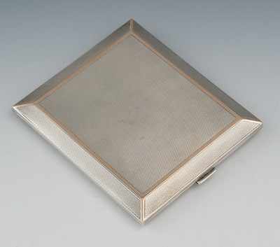 Appraisal: A British Sterling Silver and Gold Wash Cigarette Case dated