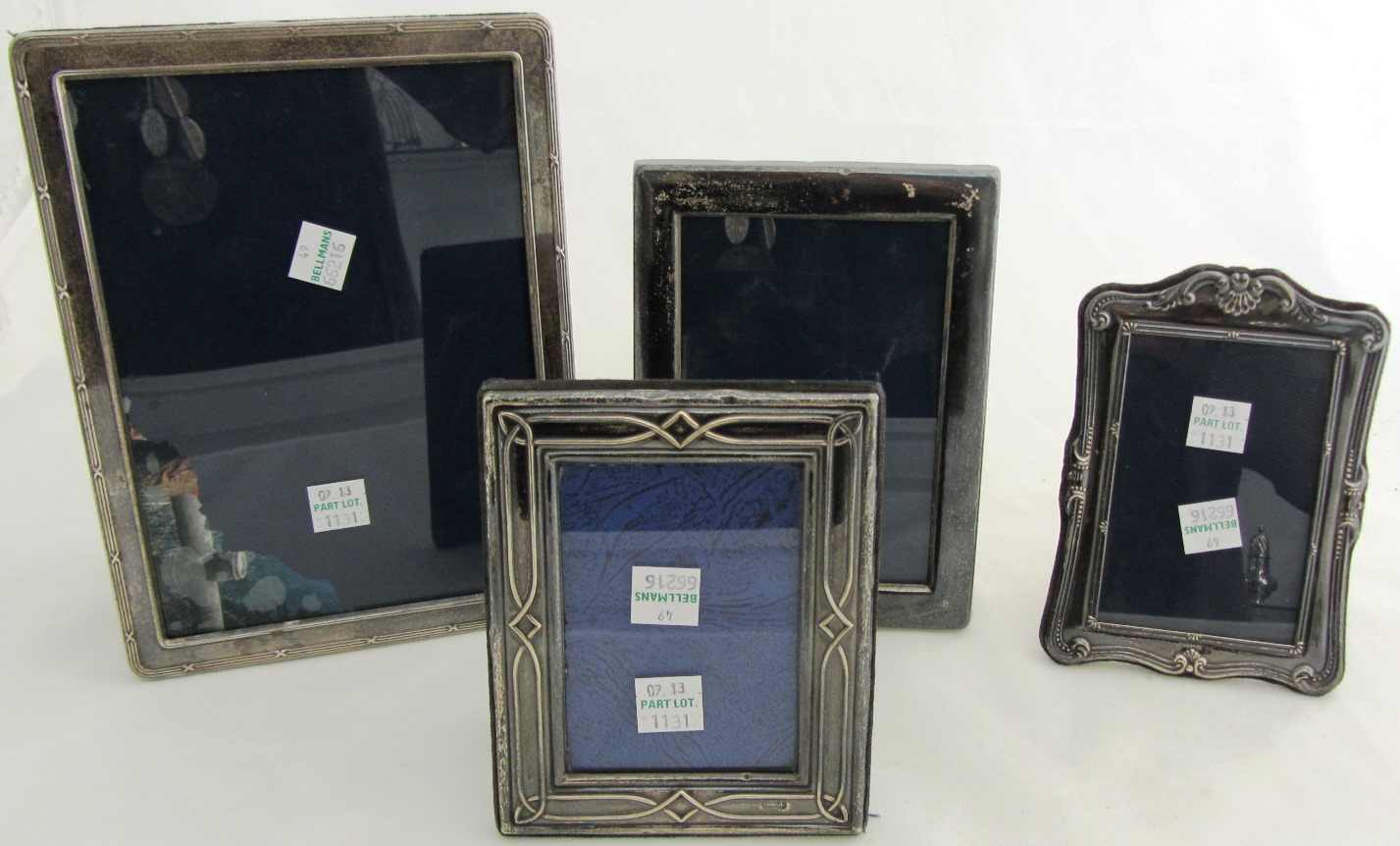 Appraisal: A silver mounted rectangular photograph frame having a decorated border