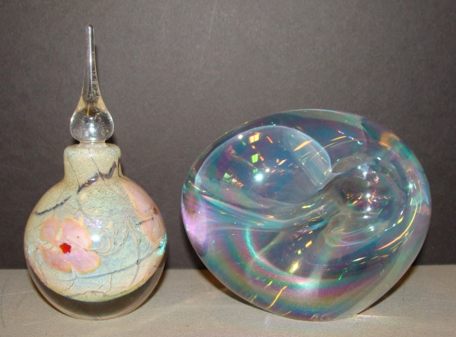 Appraisal: Group of Two Perfume Bottle by Vandermark and Art Glass