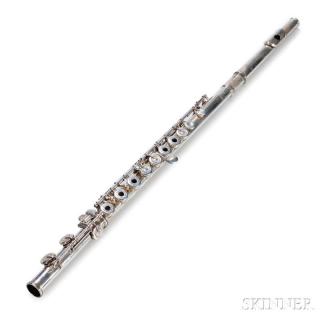 Appraisal: American Silver Flute Verne Q Powell Boston engraved on the