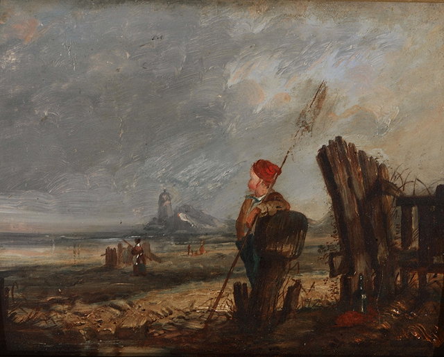 Appraisal: CIRCLE OF WILLIAM COLLINS - A sketch on the coast