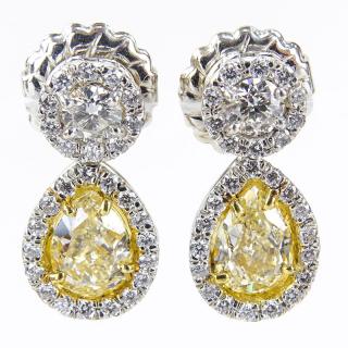 Appraisal: EGL Certified Carat Pear Shape Fancy Light Yellow Diamond and