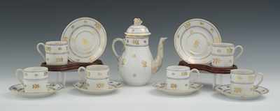 Appraisal: Herend Porcelain Partial Demitasse Service in Coronation Pattern Lot includes