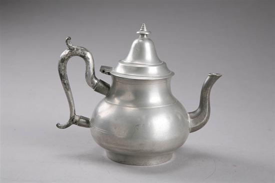 Appraisal: PEWTER TEAPOT Touch for George Richardson Boston ca - J