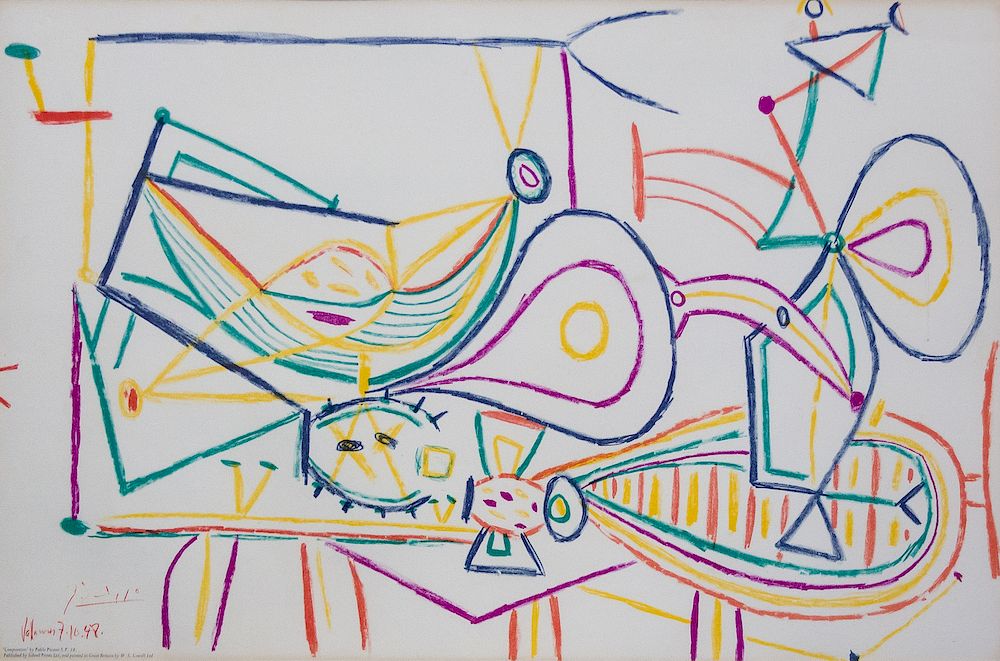 Appraisal: After Pablo Picasso After Pablo Picasso Spanish - Composition Lithograph