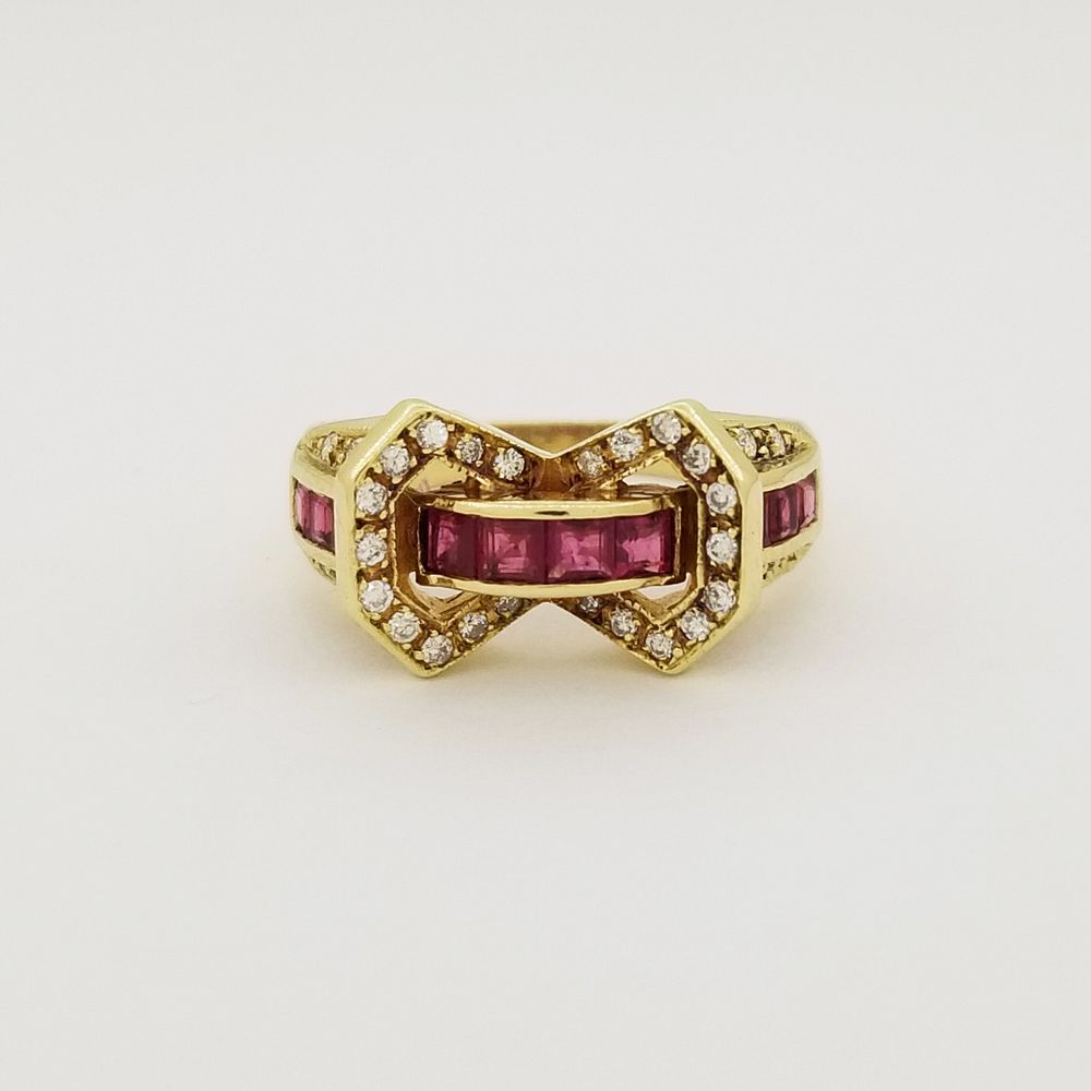 Appraisal: K Gold Ruby Diamond Ring K Gold Ruby Diamond Ring