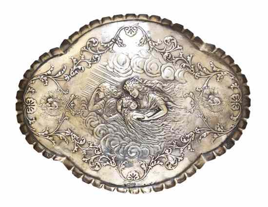 Appraisal: An English Silver Tray John William Deakin Chester of dished