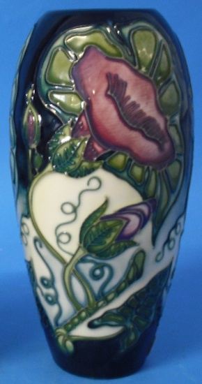 Appraisal: Moorcroft Vase Decorated in the Convolvulus Design Height cm Boxed