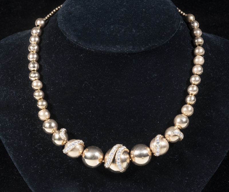 Appraisal: K YELLOW GOLD DIAMOND LADIES NECKLACE BY JOSE HESS K