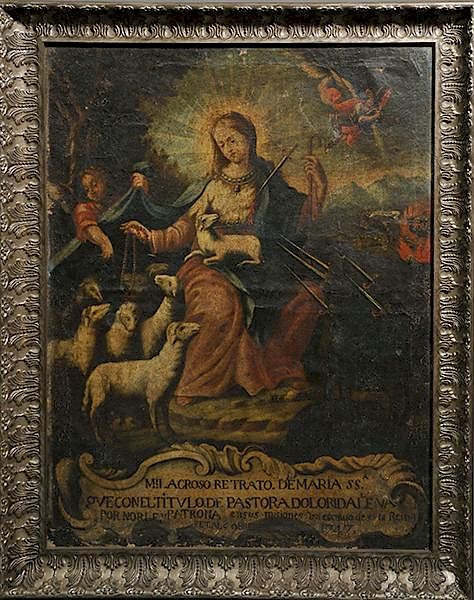 Appraisal: th C Oil on Canvas of Our Lady of Sorrows