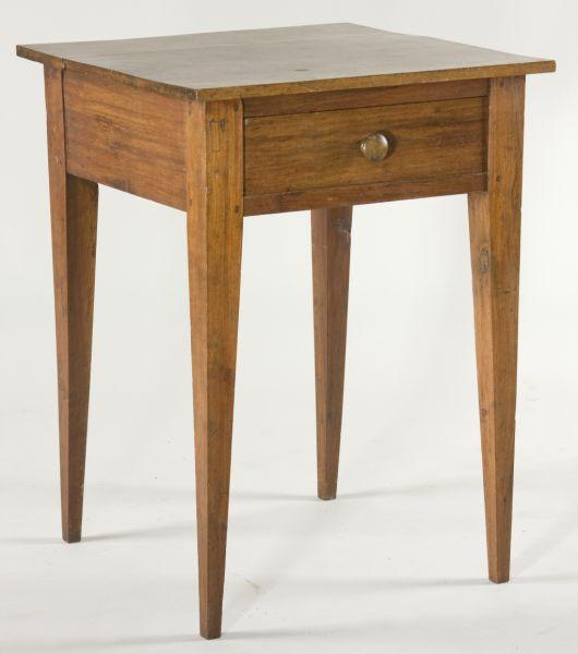 Appraisal: Southern One Drawer Stand North Carolina th century walnut with