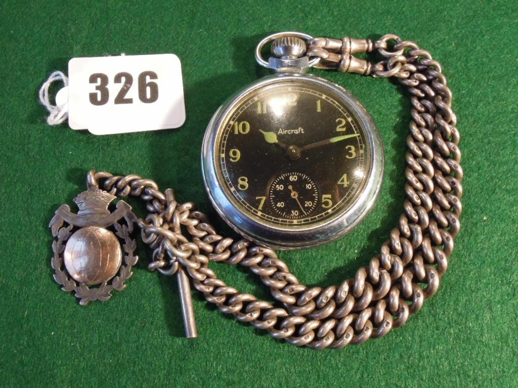 Appraisal: A plated pocket watch - 'The Aircraft Mark ' with