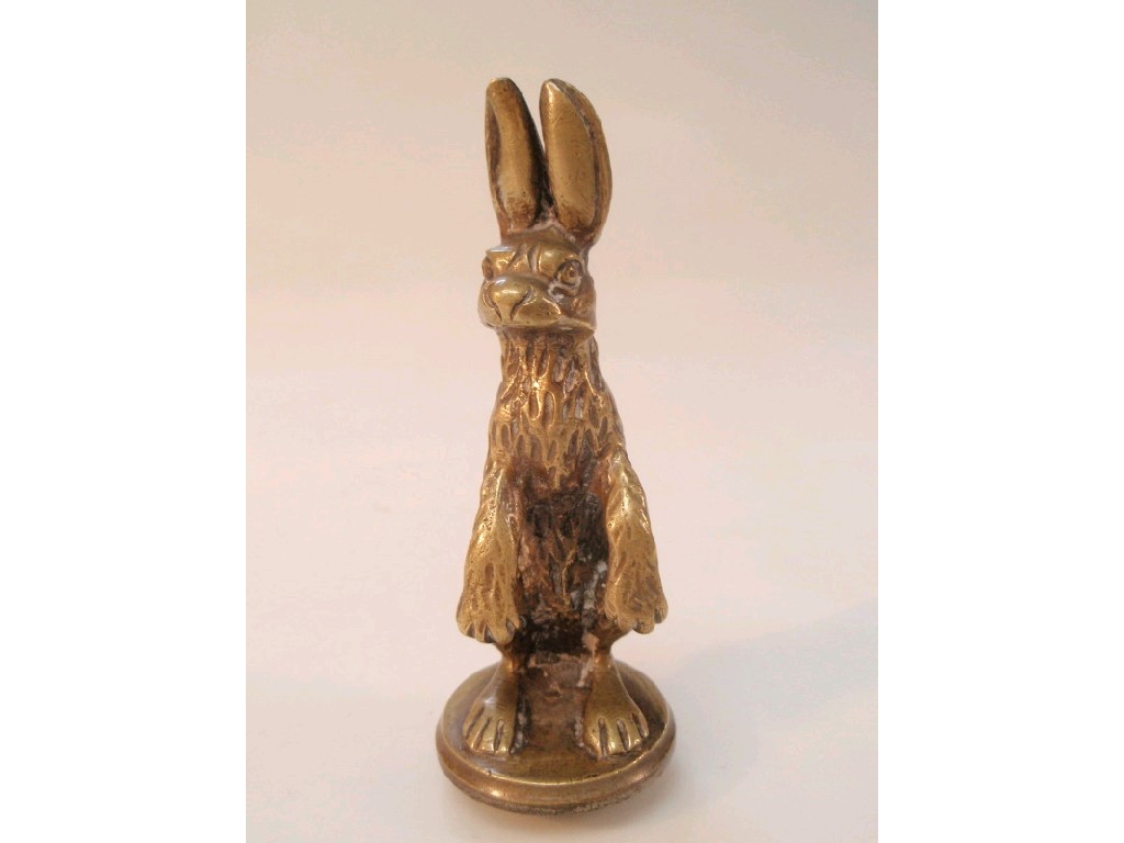 Appraisal: A 's Alvis bronze hare car mascot cm high