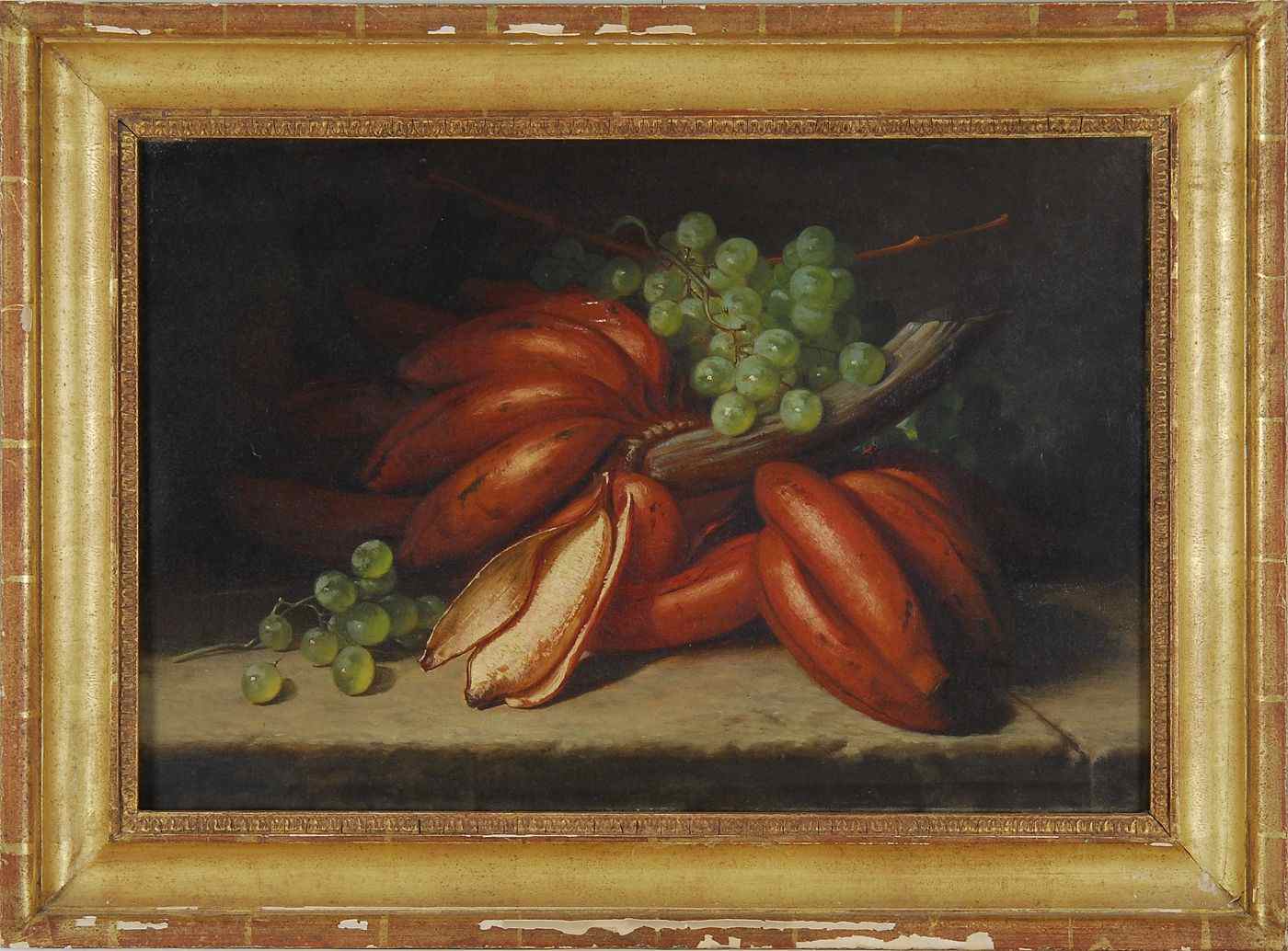 Appraisal: AMERICAN SCHOOLLate th Early th CenturyStill life of grapes and