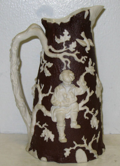 Appraisal: T J J MAYER PARIAN WARE JUG Dale Hall Pottery