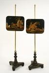 Appraisal: POLE SCREENS - Superb pair of Regency period pole screens