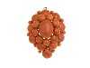 Appraisal: A VICTORIAN CORAL BROOCH of a domed cluster of beads