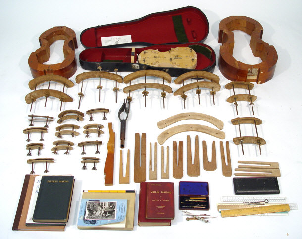 Appraisal: Collection of violin making jigs pattern shapes related books and