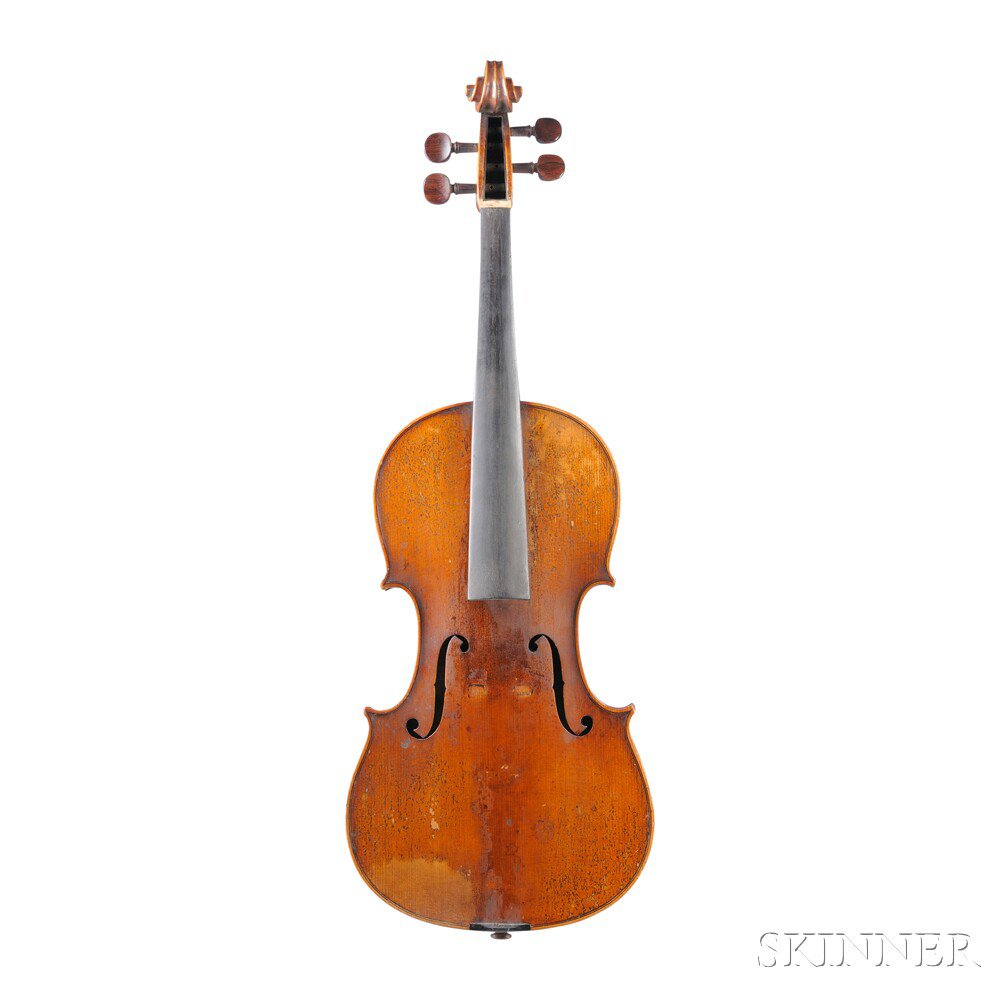 Appraisal: German Violin labeled SANCTUS SERAPHIN length of back mm with