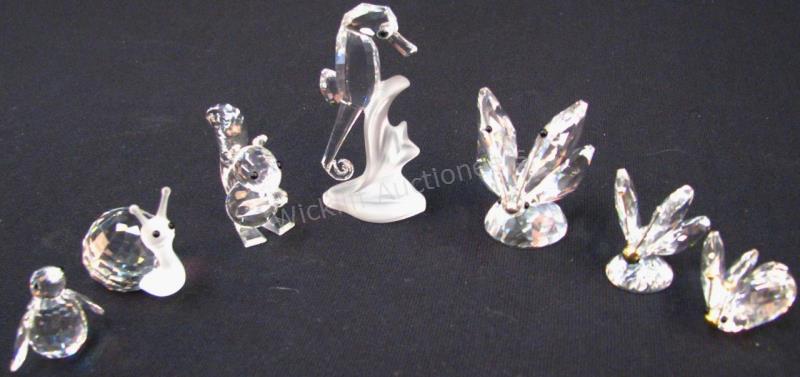 Appraisal: Group of Swarovski and Assorted Crystal four Swarovski including squirrel