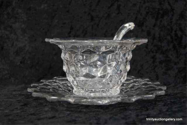 Appraisal: American Fostoria Mayonnaise Server SetMade by Fostoria Glass in the