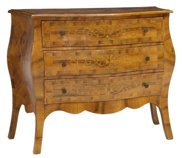 Appraisal: Italian Louis XV style bombe commode th c three drawers