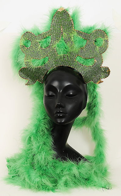 Appraisal: An elaborate headdress from the film Flash Gordon gold swirl