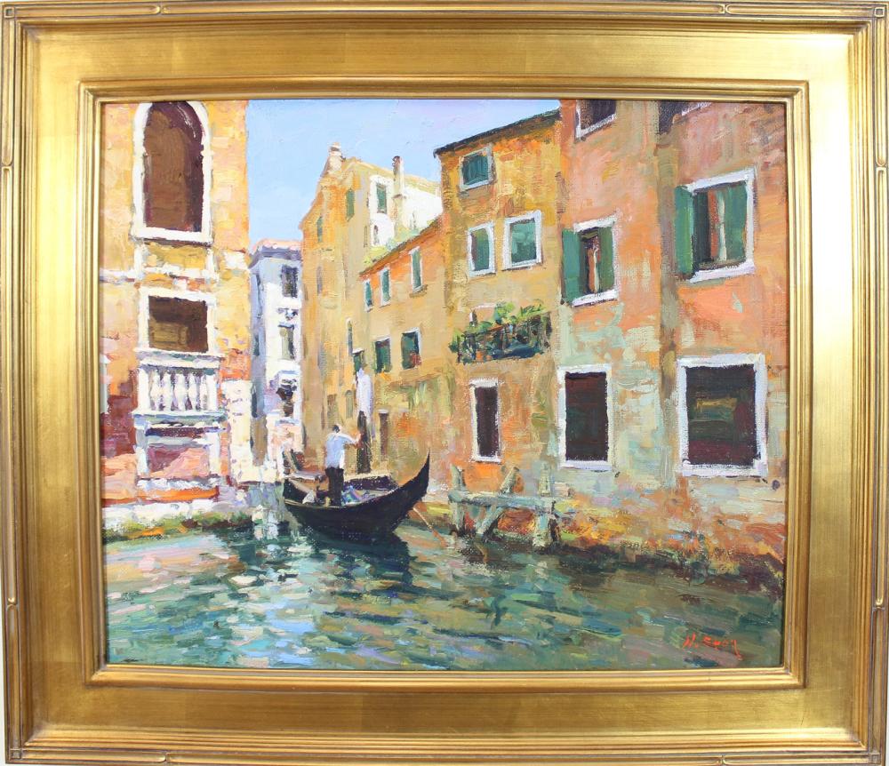 Appraisal: NICK STOQ United States st century oil on board Venice