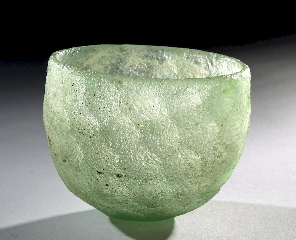 Appraisal: Sassanian Glass Bowl - Facet Cut Ancient Near East Central