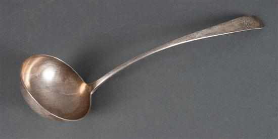 Appraisal: American silver ladle unidentified maker first half- th century marked