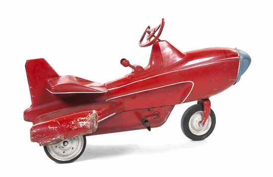 Appraisal: A Child's Pressed Metal Pedal Car in the form of