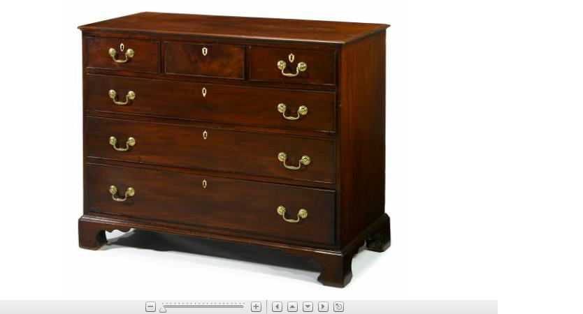 Appraisal: Late George III mahogany chest of drawersearly th century