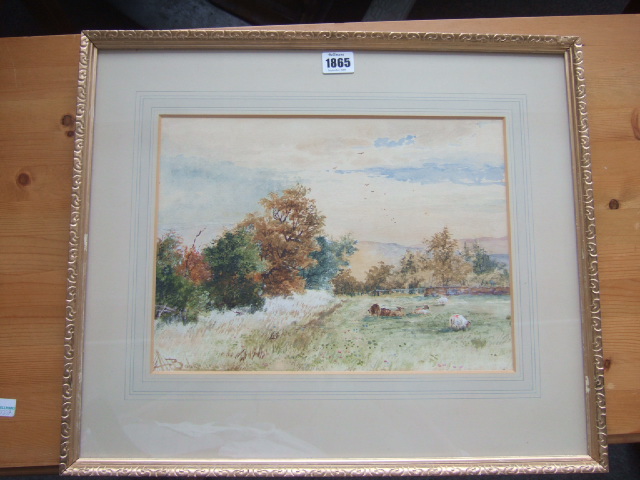 Appraisal: Albert Edward Boler th th century Sheep grazing in a