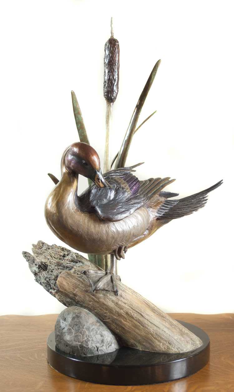 Appraisal: RIP CASWELL BRONZE SCULPTURE Oregon b Autumn's Grace a preening