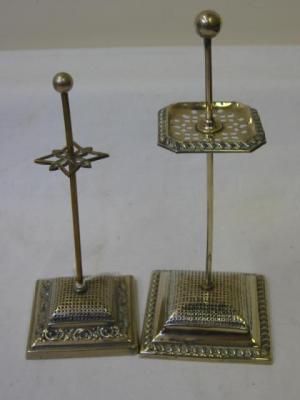 Appraisal: AN EPNS HAT PIN STAND of square form with gadrooned