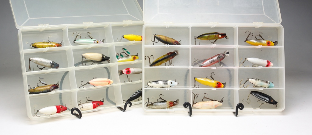 Appraisal: TWENTY-FOUR HEDDON RIVER RUNT SPOOK FLOATERS American th century Spook