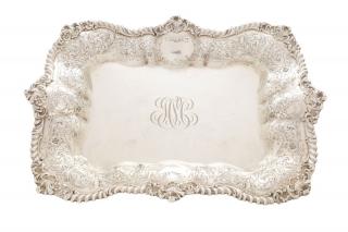 Appraisal: Reed and Barton Sterling Monogrammed Tray Reed and Barton American