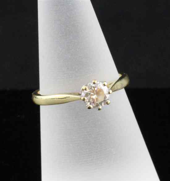 Appraisal: An ct gold solitaire diamond ring the brilliant cut stone