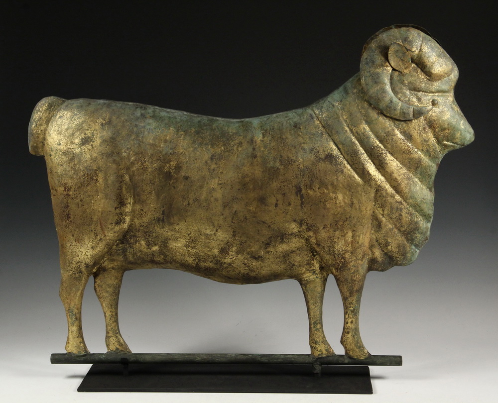 Appraisal: WEATHERVANE - Merino Ram in somewhat abstracted and flattened form