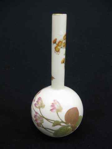 Appraisal: Royal Worcester Porcelain Bud Vase handpainted floral - '' excellent