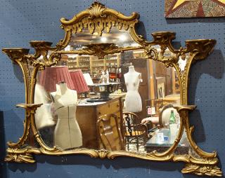 Appraisal: Georgian style mirror the gilt frame carved with scrolling acanthus