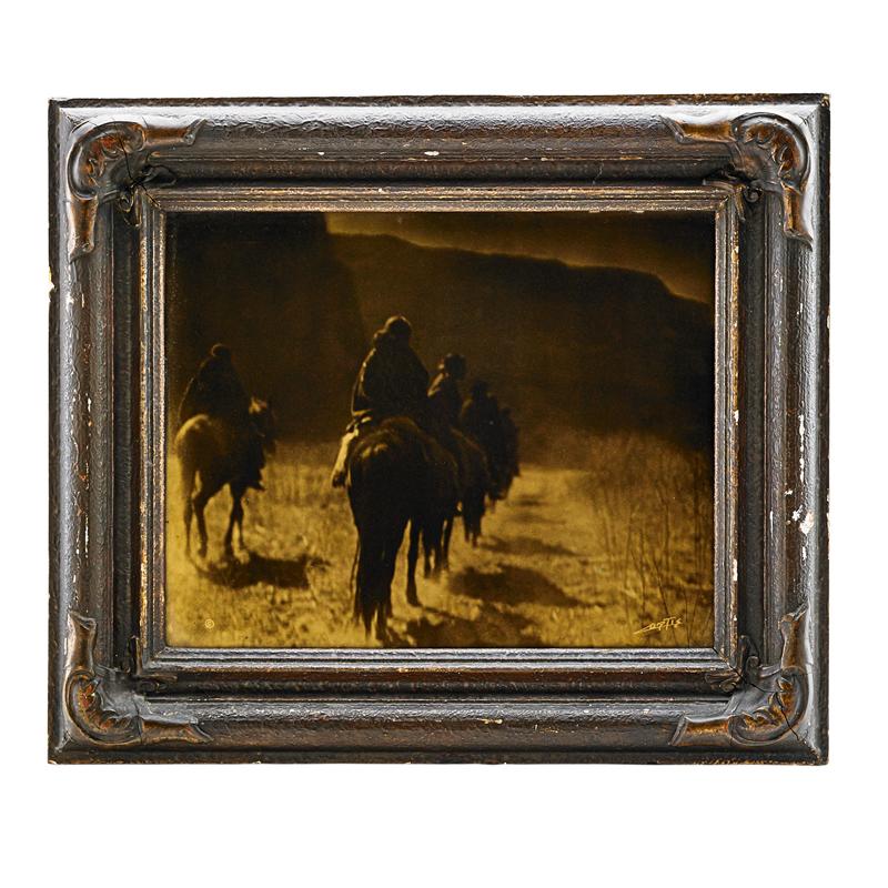 Appraisal: EDWARD S CURTIS Orotone The Vanishing Race Condition Report Frame