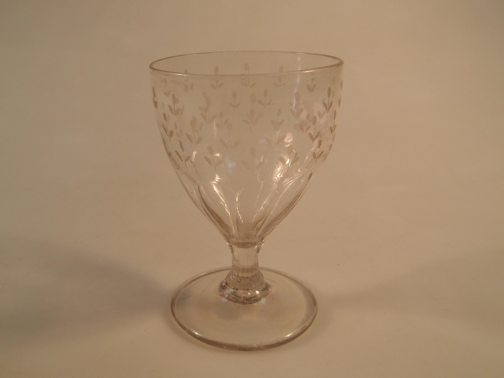 Appraisal: An early thC previously catalogued as th wine glass the