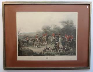 Appraisal: Bury Hunt Colored engraving print Bury Hunt Engraved by F